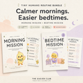 Morning and Bedtime Routine Bundle for kids with 21 printable pages by The Easier Club